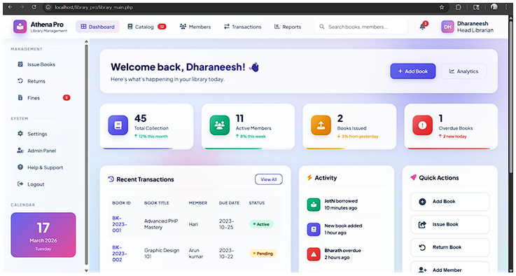 Library Dashboard